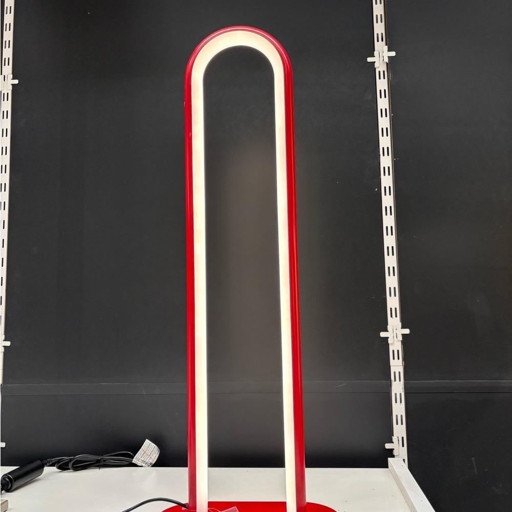 Solvinden dimmable Modern Red and White LED Floor Lamp from IKEA gorgeous - Picture 14 of 16
